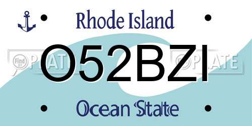 O52BZI Rhode Island License Plate