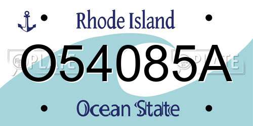 O54085A Rhode Island License Plate