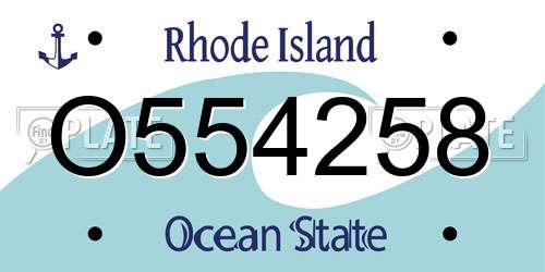 O554258 Rhode Island License Plate