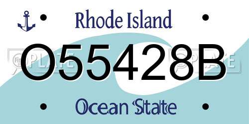 O55428B Rhode Island License Plate