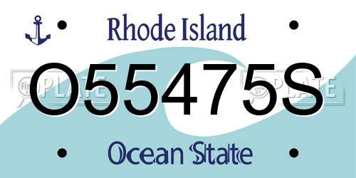 O55475S Rhode Island License Plate