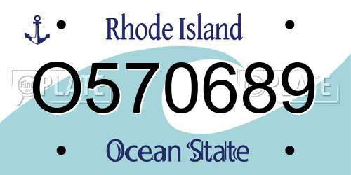 O570689 Rhode Island License Plate