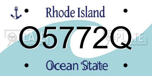O5772Q Rhode Island License Plate