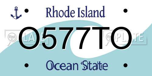 O577TO Rhode Island License Plate