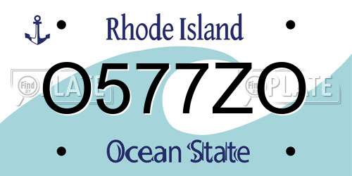O577ZO Rhode Island License Plate