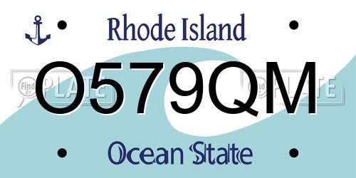 O579QM Rhode Island License Plate
