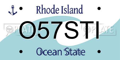 O57STI Rhode Island License Plate