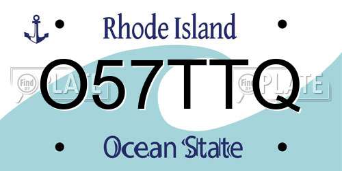 O57TTQ Rhode Island License Plate
