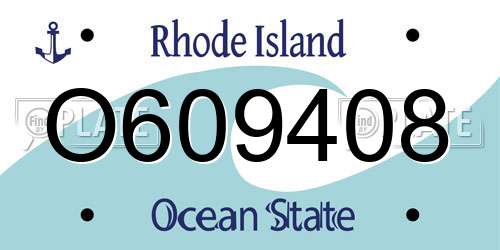 O609408 Rhode Island License Plate