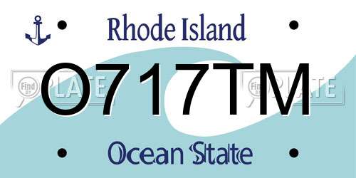 O717TM Rhode Island License Plate
