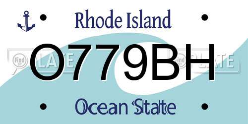 O779BH Rhode Island License Plate