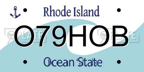 O79HOB Rhode Island License Plate
