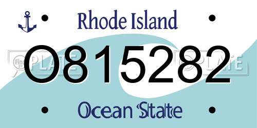 O815282 Rhode Island License Plate