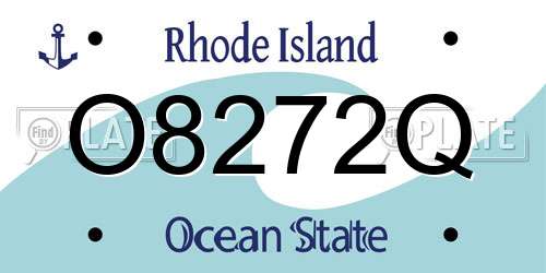 O8272Q Rhode Island License Plate