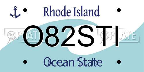 O82STI Rhode Island License Plate
