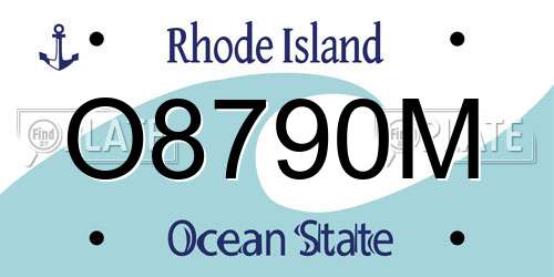 O8790M Rhode Island License Plate