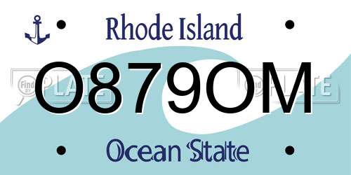 O879OM Rhode Island License Plate