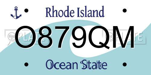 O879QM Rhode Island License Plate