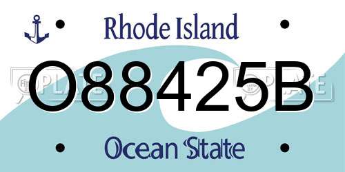 O88425B Rhode Island License Plate