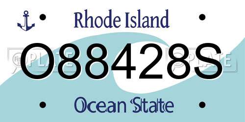 O88428S Rhode Island License Plate
