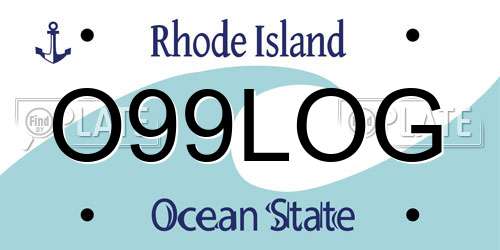 O99LOG Rhode Island License Plate