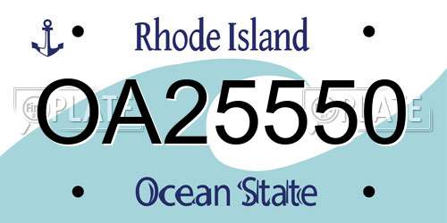 OA25550 Rhode Island License Plate