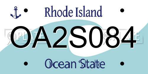 OA2S084 Rhode Island License Plate