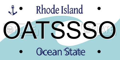 OATSSSO Rhode Island License Plate