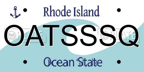 OATSSSQ Rhode Island License Plate