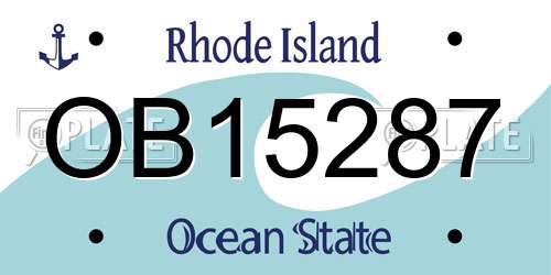 OB15287 Rhode Island License Plate