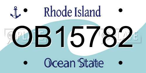 OB15782 Rhode Island License Plate