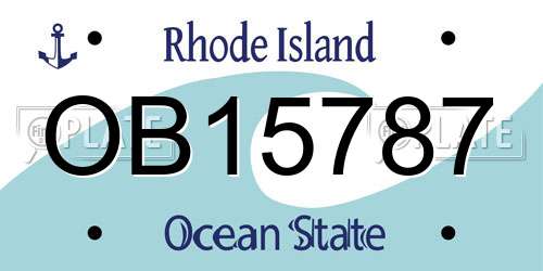 OB15787 Rhode Island License Plate