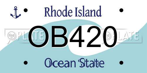 OB420 Rhode Island License Plate