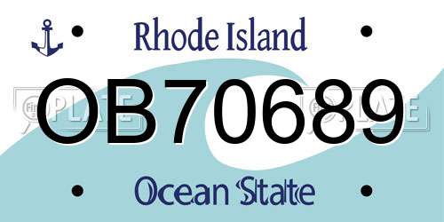 OB70689 Rhode Island License Plate