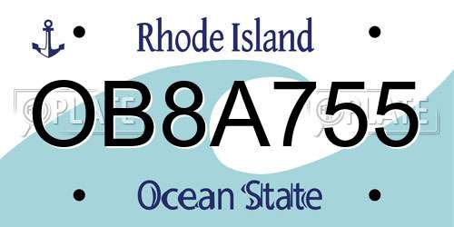 OB8A755 Rhode Island License Plate