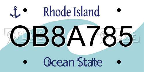 OB8A785 Rhode Island License Plate