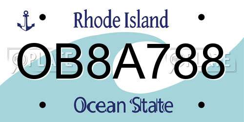 OB8A788 Rhode Island License Plate