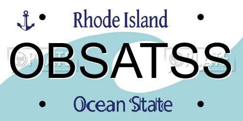 OBSATSS Rhode Island License Plate