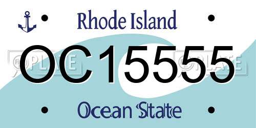 OC15555 Rhode Island License Plate