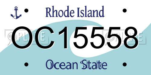 OC15558 Rhode Island License Plate