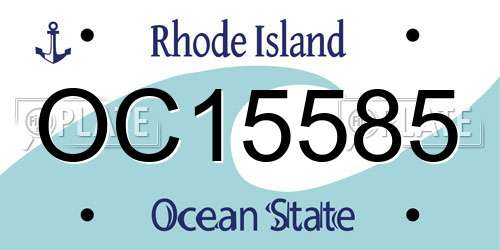 OC15585 Rhode Island License Plate