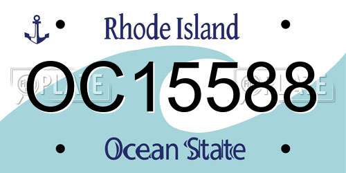 OC15588 Rhode Island License Plate