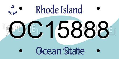 OC15888 Rhode Island License Plate