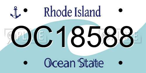 OC18588 Rhode Island License Plate