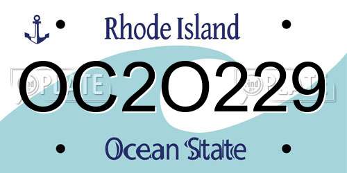 OC2O229 Rhode Island License Plate