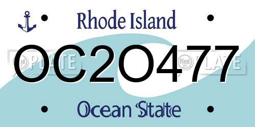 OC2O477 Rhode Island License Plate
