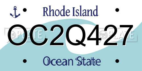 OC2Q427 Rhode Island License Plate