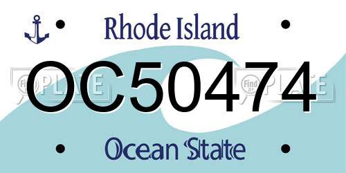 OC50474 Rhode Island License Plate