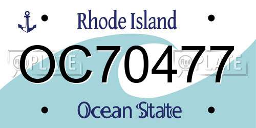 OC70477 Rhode Island License Plate
