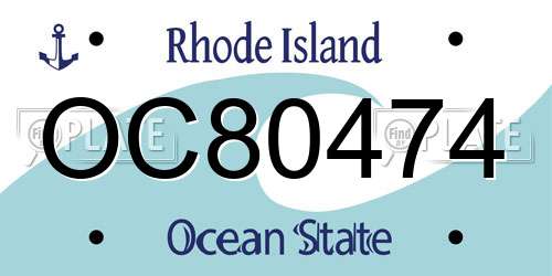 OC80474 Rhode Island License Plate